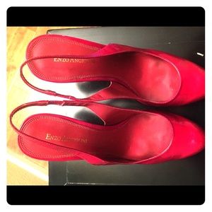 Enzo Angiolino - Red slingback high heels