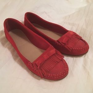 Never worn J.Crew Suede Moccasins