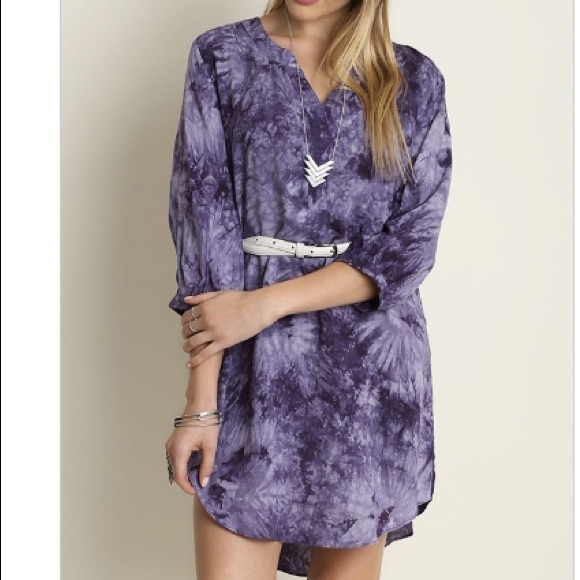 ❣️LAST CALL❣️ UMBEE PURPLE TIE DYE DRESS - Picture 2 of 2