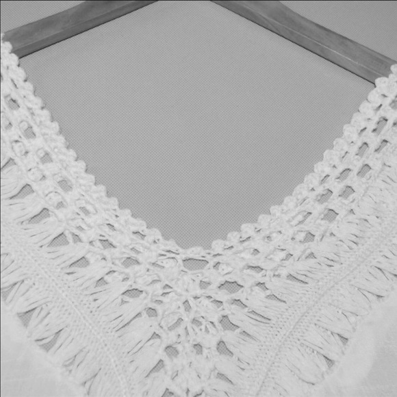 White Crotchet Boho Beach Top "One Size Fits Most" - Picture 5 of 8