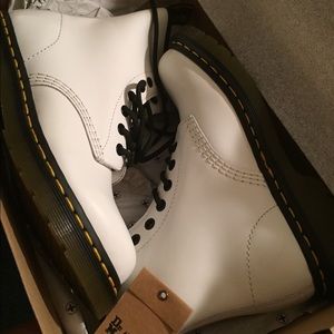 White Dr. Marten boots