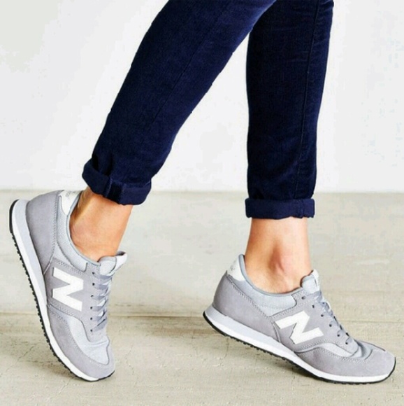 Grey and blue New balance sneakers