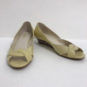 Cole Haan Air Darleen Open Toe Wedge in Cream 5