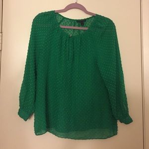 Green J. Crew blouse