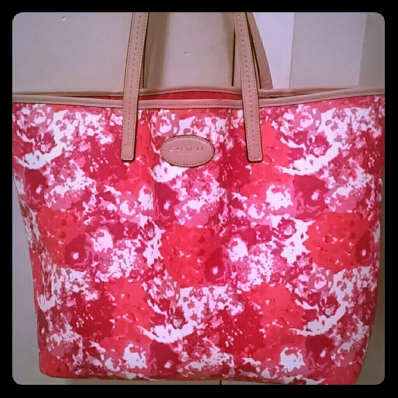 Coach floral tote