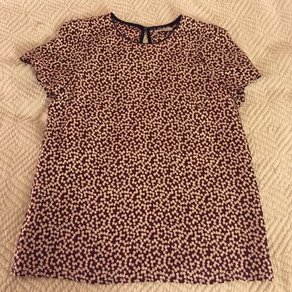 Floral print 100% silk Piamita blouse