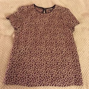 Floral print 100% silk Piamita blouse