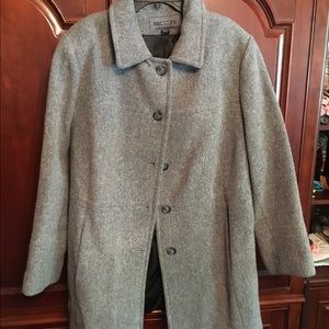 Gray wool trench/pea coat