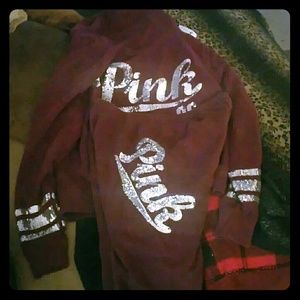VS burgandy bling jogging suit worn once