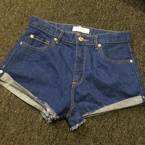 Garage high waist denim shorts