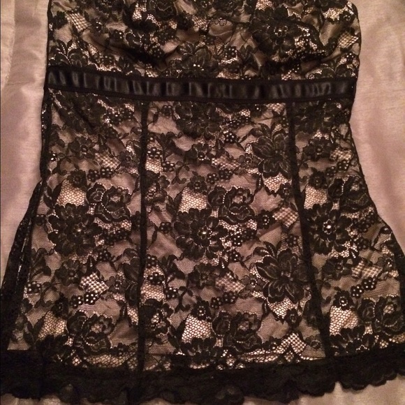 Black & tan bustiers Size 2