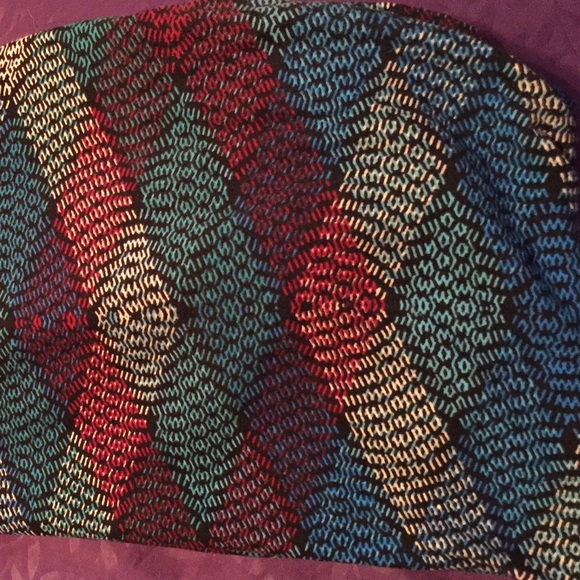 LuLaRoe TC leggings zigzag red white blue green