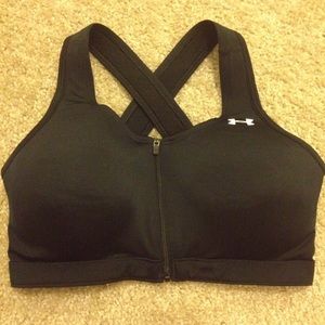 Padded Zip Up Sports Bra