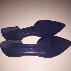 Navy Chinese Laundry suede d'orsay flats 9M