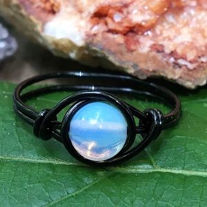 Opalite stone ring handmade any size!