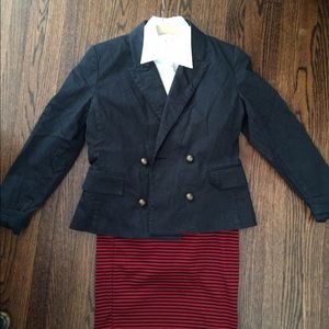 Black pinstripe blazer