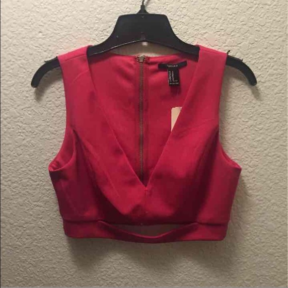 Hot pink crop top