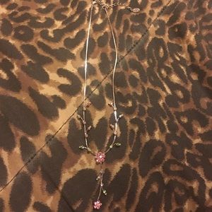 Cookie Lee silver diamond necklace