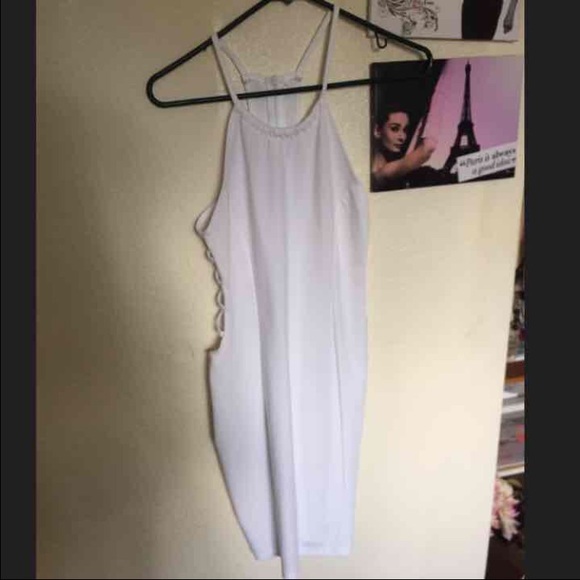 White knee high dress