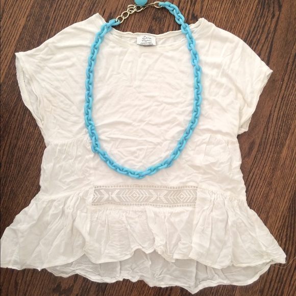 White, lace ZARA top