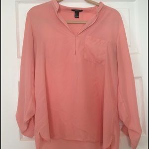 Peach long sleeve top