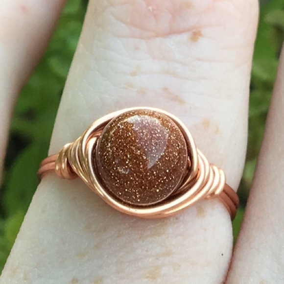 Natural Goldstone ring handmade any size 💞 - Picture 1 of 3