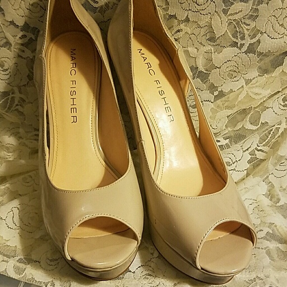 Marc Fisher Cream Peep toes