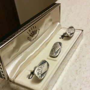 3-piece; Sterling; Cufflinks Set by Swank