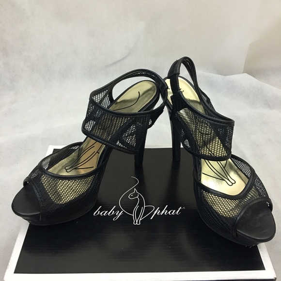 Babyphat Black Heels Sandals - Picture 3 of 4
