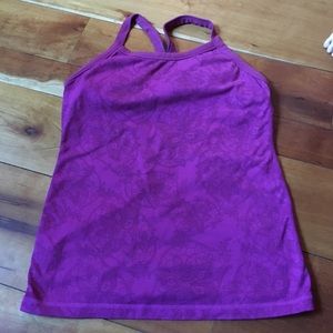 Power y tank in magenta floral (very rare)