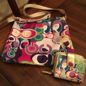 Limited Ed Coach Crossbody Bag and Matching Wallet