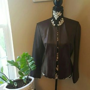 Leather Jacket, Bordeaux