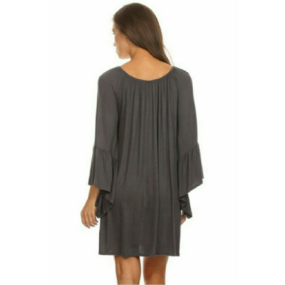 PRICE DROP...Charcoal Knit Dress - Picture 2 of 2