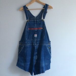 Vintage Overall Shorts - size L
