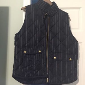 Navy pinstripe Jcrew vest L