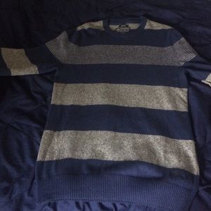 American Rag Sweater (Navy and Gray Striped)