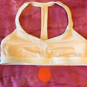 Lulu bra.  Lt pink w/ darker thread. White outline