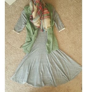 XS gray lularoe nicole dress NWT