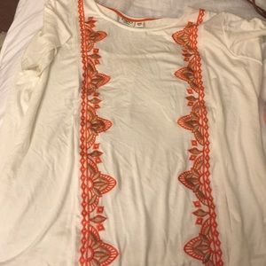Flowy orange, gold and white top NWOT Flowy orange, gold and white top NWOT