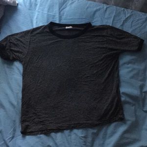 Black & White Striped Crop Top