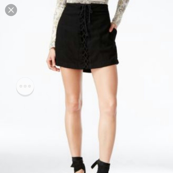 NWT Free people walk my way lace up skirt sz m
