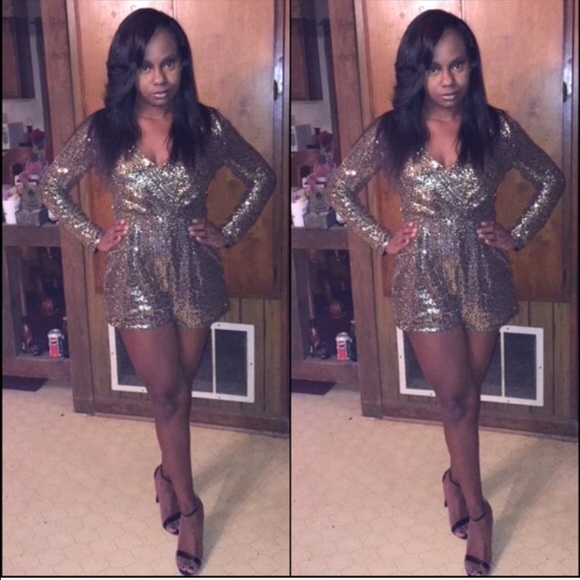 Gold Sequin Romper (RESALE)