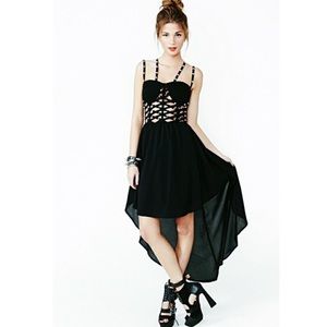 Nasty Gal Spiked Hi-Low Dress