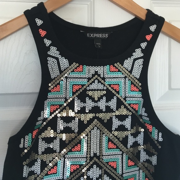 🆕 Express Aztec sequined dress - Picture 1 of 2