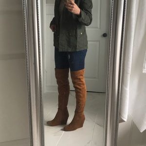 Nature Breeze-faux camel suede OTK boots size 8.5