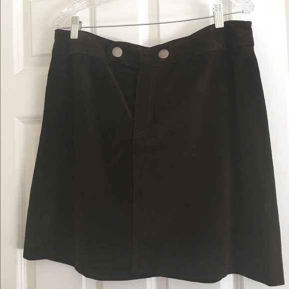 Chocolate brown suede Banana Republic skirt