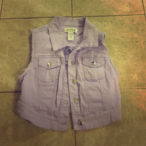 Lavender Denim Vest