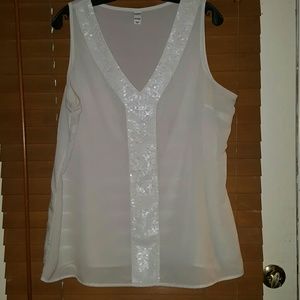 Old Navy White Sheer Top