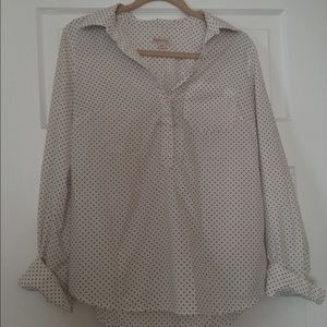 Black and white polka dot top