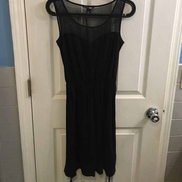 Black dress with sheer details